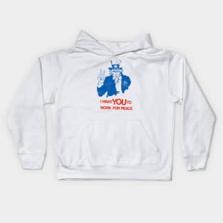 Vintage Uncle Sam Peace Sign Kids Hoodie